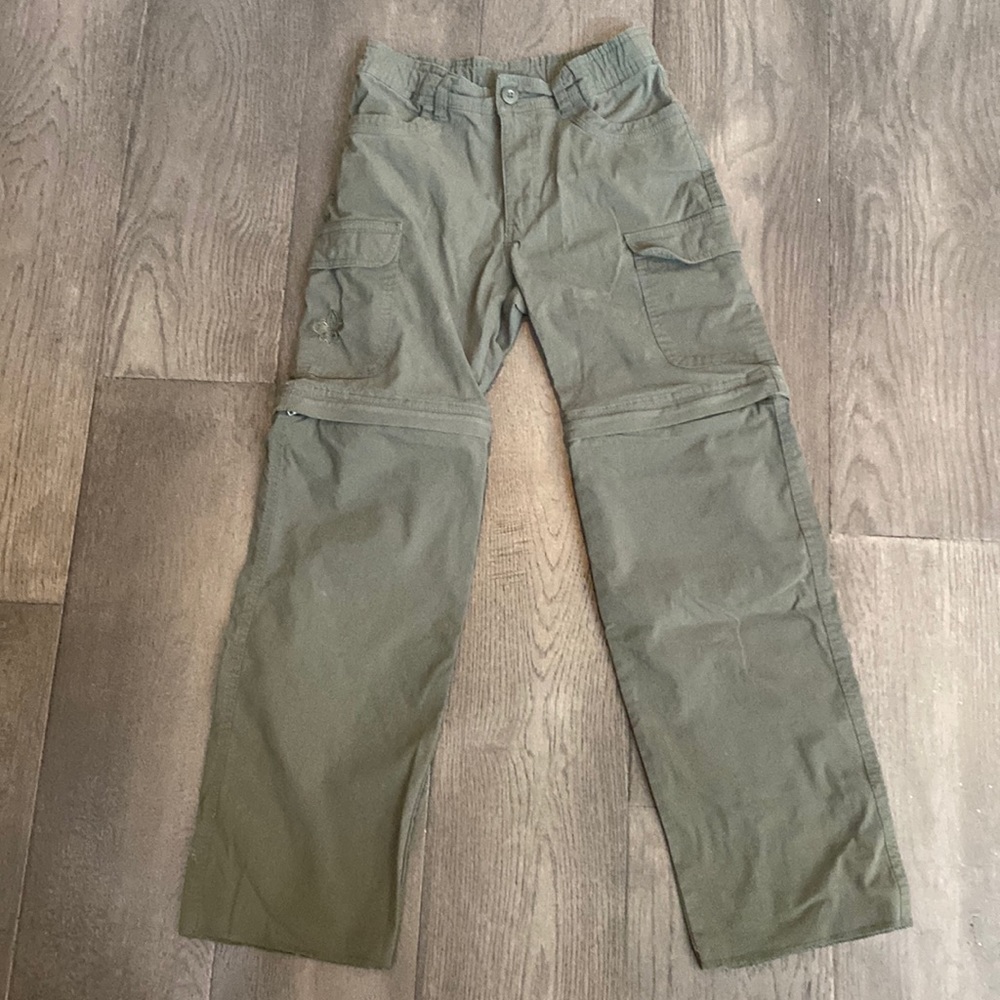 Boy Scouts of America Green Youth Switchback Cargo Convertible Pants size 10